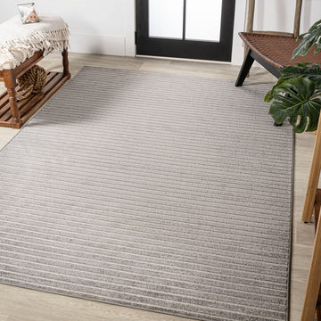 Aarhus Minimalist Scandi Striped Area Rug